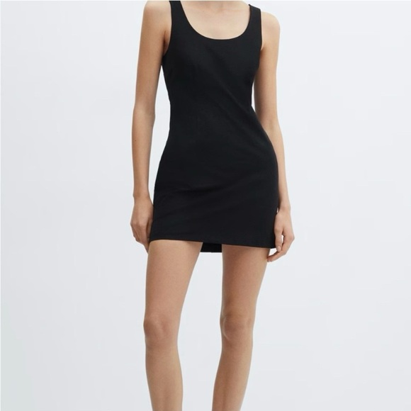 Mango Black Sleeveless Mini Dress - Picture 2 of 7